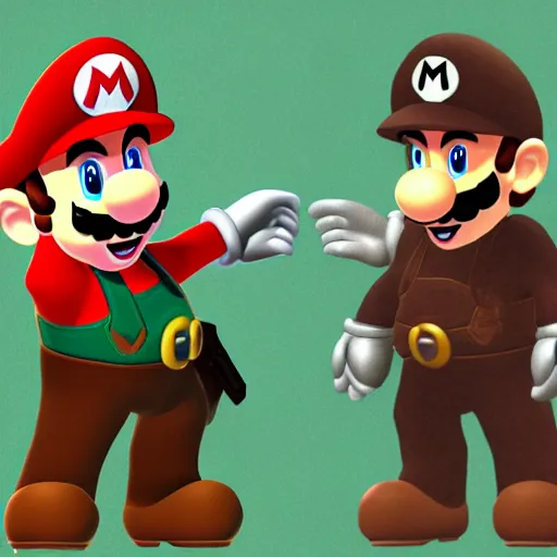 Prompt: Super Mario, in the style of Skyrim concept art