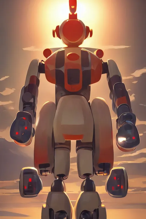 Image similar to metabots medabots medarotto medarot robot minimalist comics, behance hd by jesper ejsing, by rhads, makoto shinkai and lois van baarle, ilya kuvshinov, rossdraws global illumination ray tracing hdr radiating a glowing aura