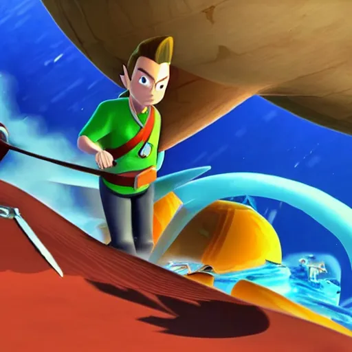 Image similar to Elon Musk in Zelda Wind Waker, 4k, UHD