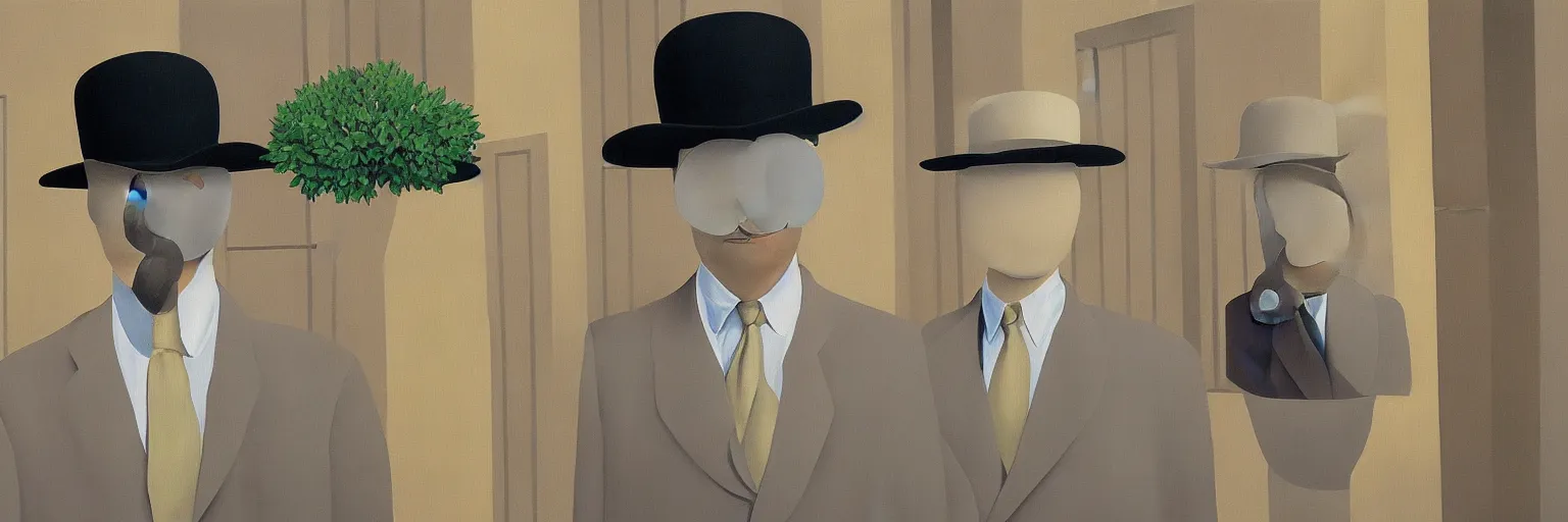 Prompt: computer painting magritte