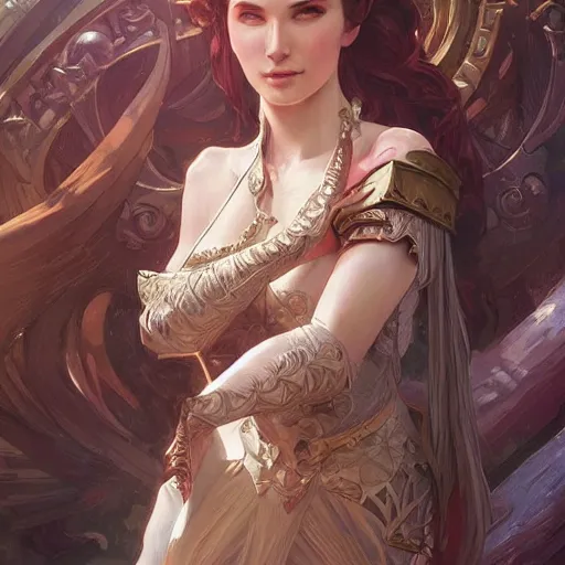 Image similar to Wow, D&D, fantasy, intricate, elegant, highly detailed, digital painting, artstation, concept art, matte, sharp focus, illustration, hearthstone, art by Artgerm and Greg Rutkowski and Alphonse Mucha