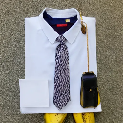 Image similar to banana dressed up for a day at the office