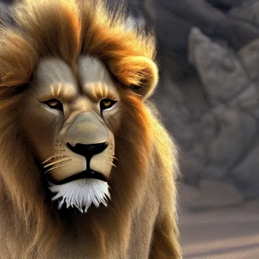 Prompt: a film still of alex the lion in star wars realistic, detailed