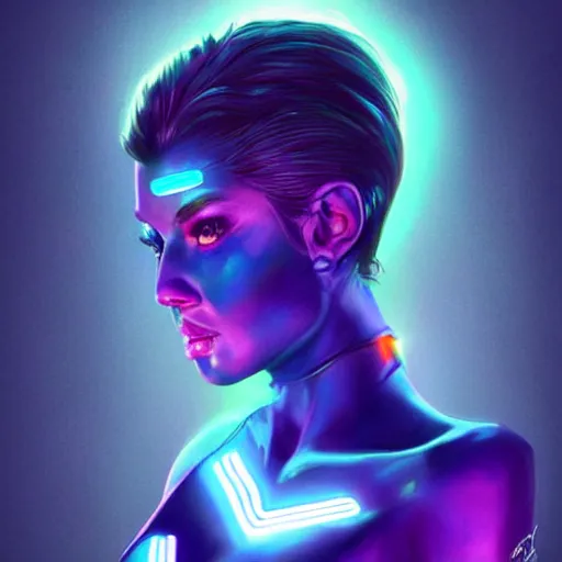 Prompt: electric woman, cute - fine - face, pretty face, oil slick hair, realistic shaded perfect face, extremely fine details, realistic shaded lighting, dynamic background, artgerm, 8 k ultra realistic, highly detailed, art by raphael lacoste