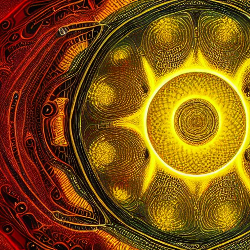 Image similar to golden fractals that reveal the soul