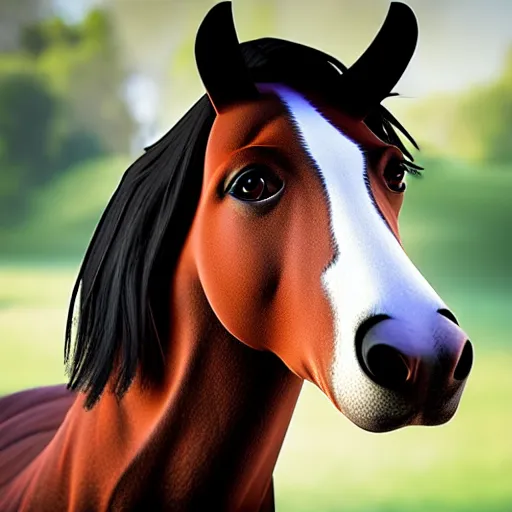 Image similar to a horse with a dog head, realistic photo, 8 k.