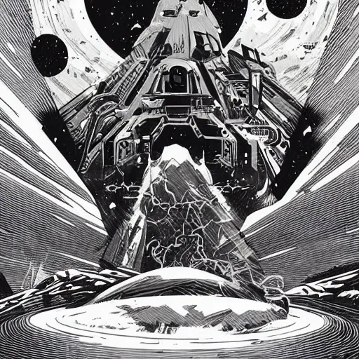 Prompt: galactic chaos by mcbess, greg rutkowski