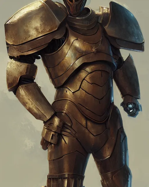 Image similar to Hyper realistic painting of an empty suit of rusty full plate armour animated by magic, dark fantasy, fantasy armor, hyper detailed, by greg rutkowski, trending on artstation