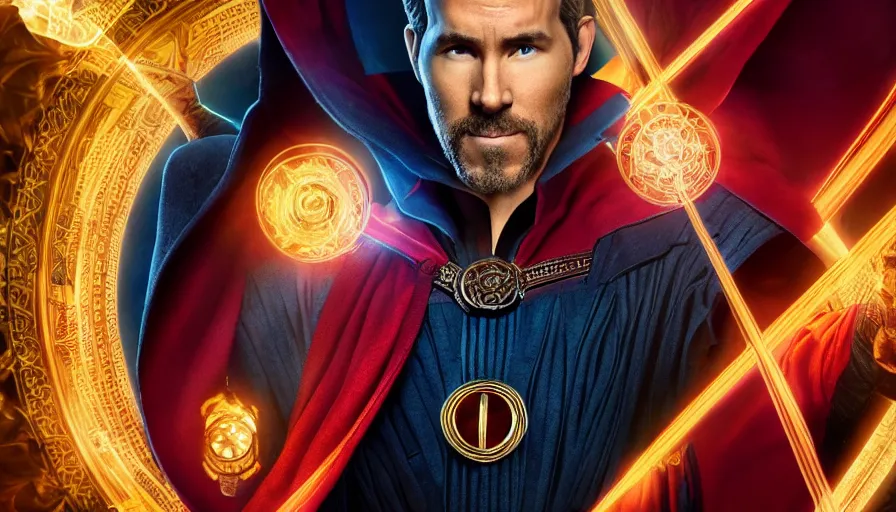 Prompt: Ryan Reynolds is Doctor Strange, hyperdetailed, artstation, cgsociety, 8k