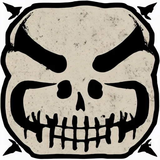 Prompt: a jolly roger, game logo