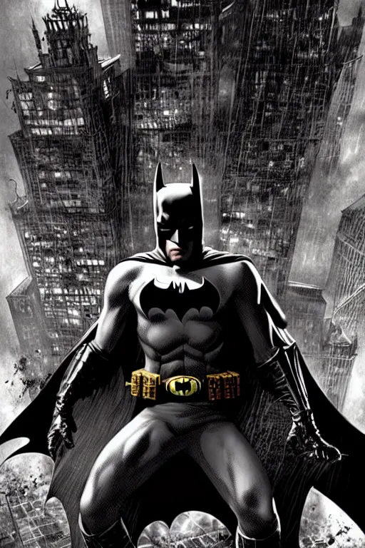 Image similar to batman damned hyper detailed cover art by lee bermejo