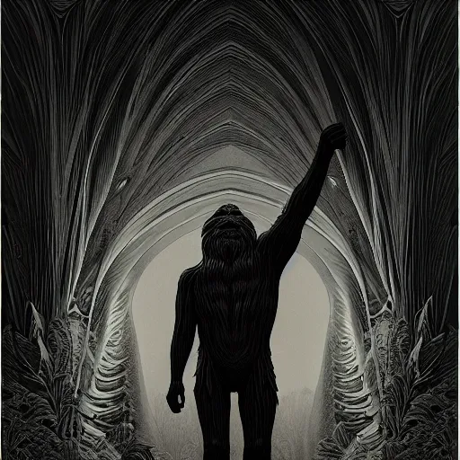 Prompt: cinematic portrait of a bigfoot, Intricate, desaturated, shepard fairey, Wayne Barlowe, Bruce Pennington, donato giancola, larry elmore, maxfield parrish, Moebius, Thomas Ehretsmann, screen print, gouache painting, masterpiece, trending on artstation, cinematic composition, dramatic pose, volumetric lighting, sharp, details, hyper-detailed, HD, 4K, 8K