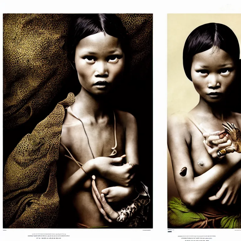 Image similar to portrait fashion advertising campaign by gregory colbert, highly detailed, intricate