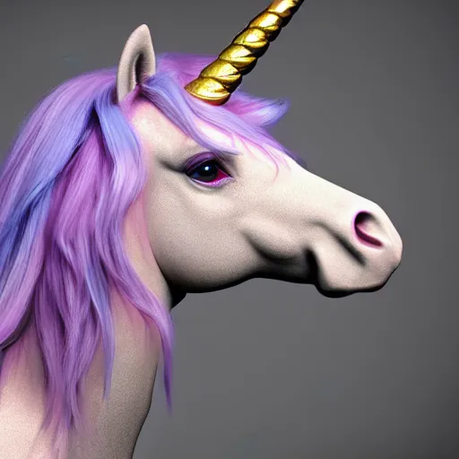 Image similar to a unicorn, highly detailed, photorealistic portrait, bright studio setting, studio lighting, crisp quality and light reflections, unreal engine 5 quality render