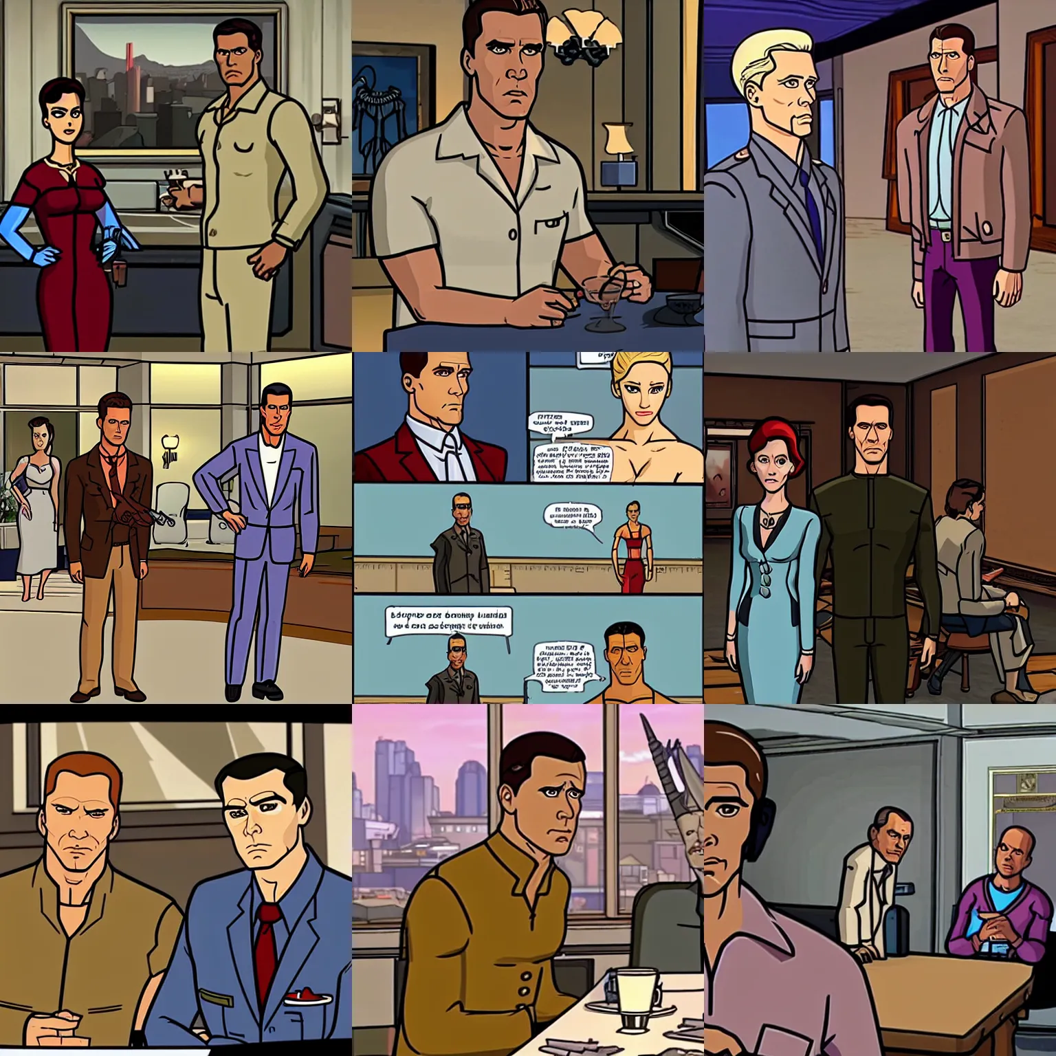 Prompt: a scene from archer ( tv show )