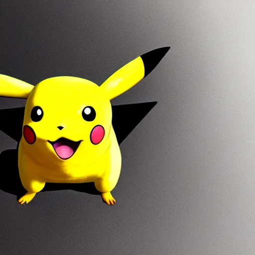 Image similar to hyper - realistic picture of pikachu, black and white, 4 k, cinematic, well - lit, very detailed