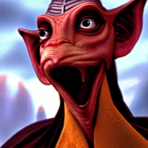 Prompt: Jar Jar Binks as a sithlord in heaven, photo