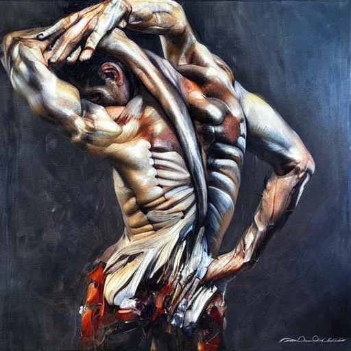 Image similar to gestures, bones, muscles, fingers composition abstract, magical, realism, by seveso, asencio, baars