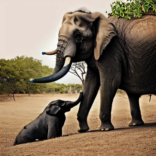 Image similar to a Elephant-Pug Hybrid, A Elephant that looks like a pug, huge tusks, afternoon hangout, good times photograph, candid