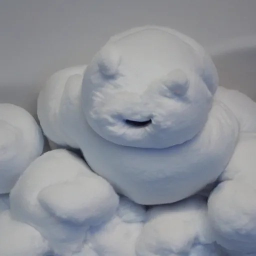 Image similar to fluffy clouds looking like stay puft marshmellow man