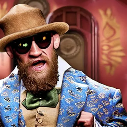 Prompt: conor mcgregor as willy wonka, movie still