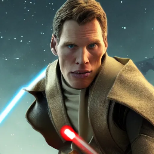 Image similar to Live Action Still of Jerma in Revenge of the Sith, real life, hyperrealistic, ultra realistic, realistic, highly detailed, epic, HD quality, 8k resolution, body and headshot, film still