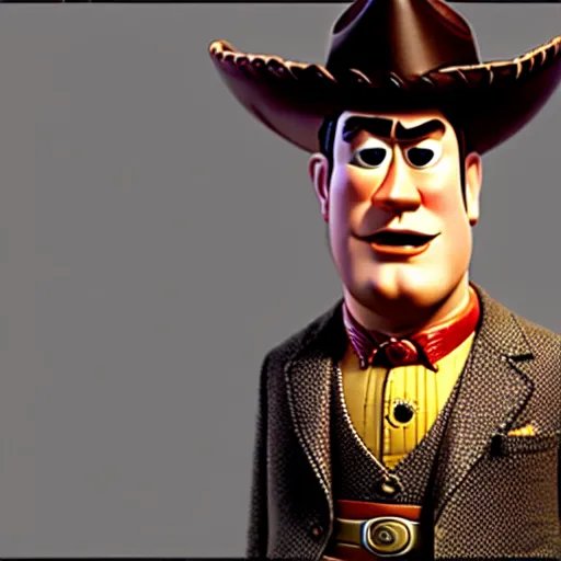 Image similar to don corleone as a disney, pixar character from toy story : : unreal engine, octane render, 3 d render, photorealistic, cg, visualisation, 4 k