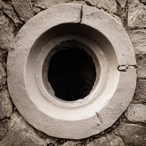 Prompt: medieval man hole lost portal, 4 k, studio lighting, flickr