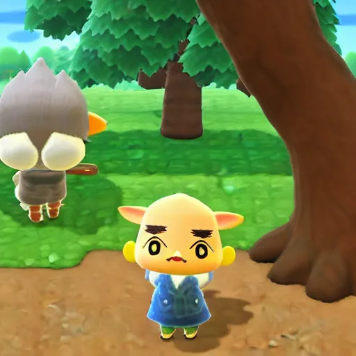 Prompt: baby yoda in animal crossing