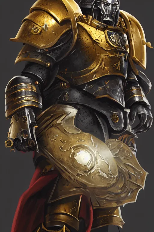 Image similar to armor portrait heros warhammer 4 0 k horus heresy fanart - the primarchs emperor by johannes helgeson animated with vfx concept artist & illustrator global illumination ray tracing hdr fanart arstation zbrush central hardmesh 8 k octane renderer comics stylized