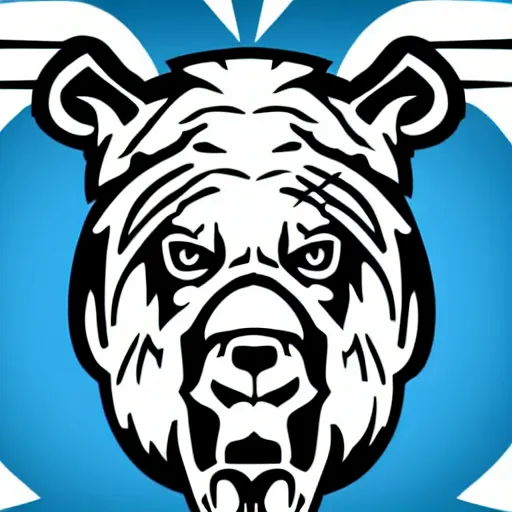 Prompt: sports logo detailed vector bear