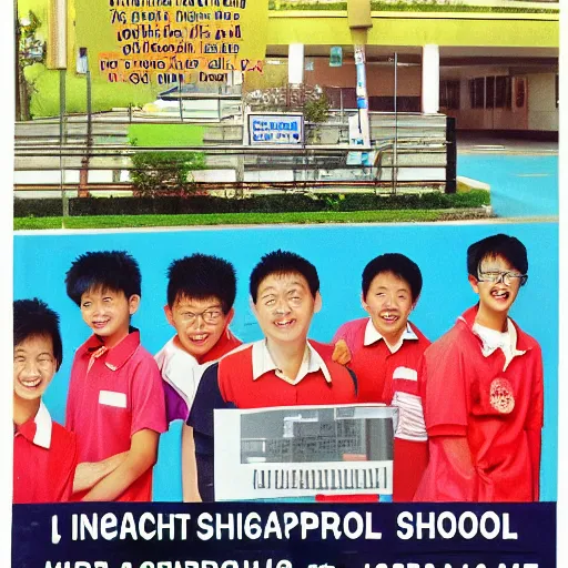 Image similar to 1 9 9 0 s singaporean public education poster for secondary schools