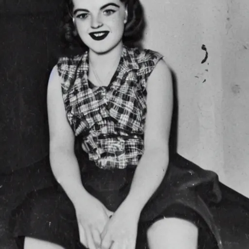 Prompt: a album of billie elish from the 1940s
