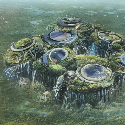 Image similar to a beautiful aerial rendering of the continent of africa by giorgetto giugiaro, overgrown, futuristic, arcology