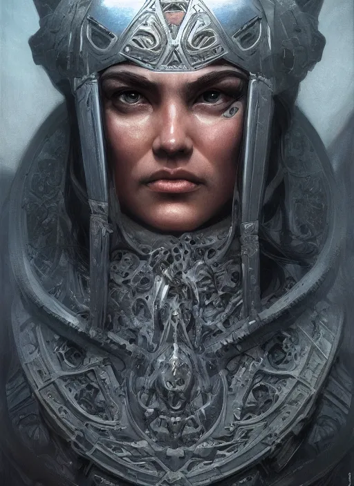 Image similar to symmetry!! conan the barbarian, machine parts embedded into face, intricate, elegant, highly detailed, digital painting, artstation, concept art, smooth, sharp focus, illustration, art by artgerm and greg rutkowski and alphonse mucha, 8 k