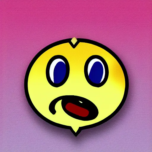 Prompt: pink angry bubble, emoticon