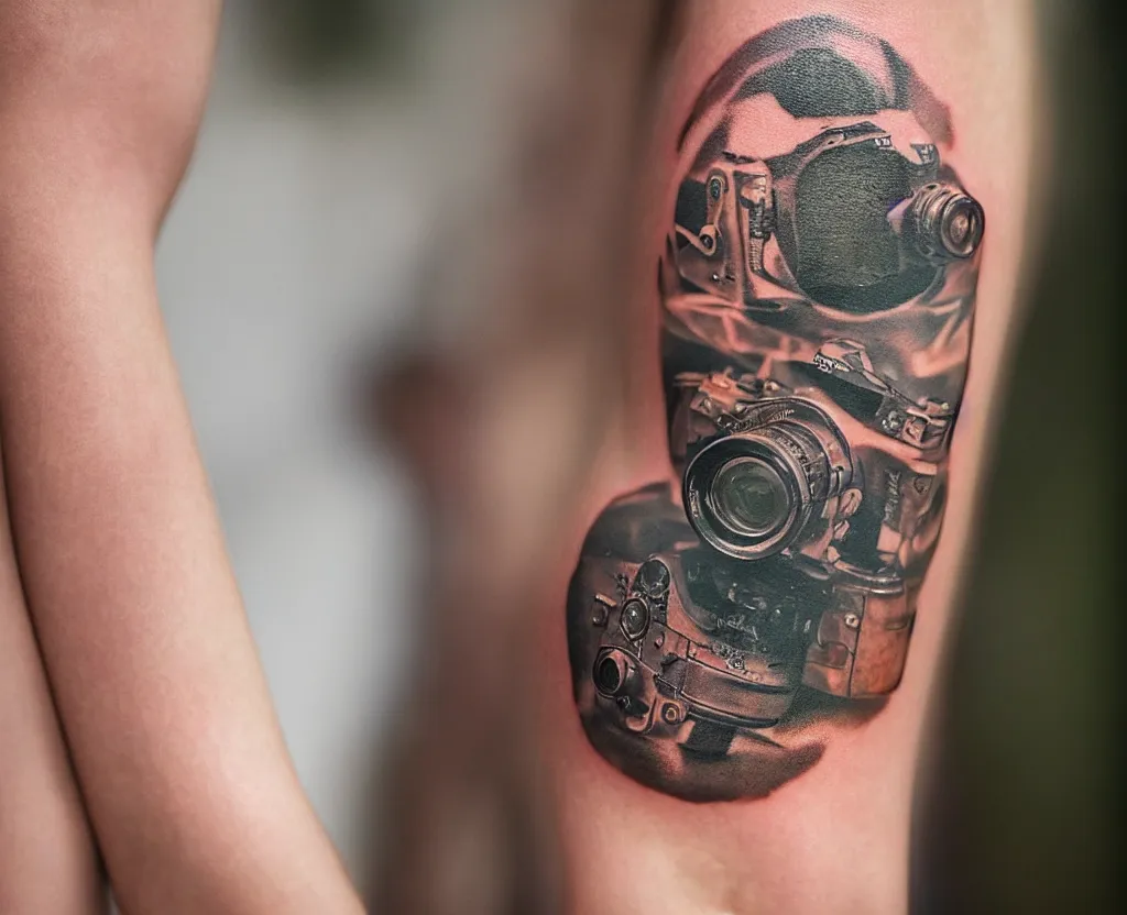 Image similar to closeup tattoo that reads gm by annie leibovitz and steve mccurry, natural light canon eos c 3 0 0, ƒ 1. 8, 3 5 mm, 8 k, medium - format print