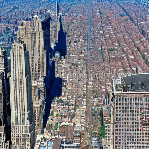 Prompt: aerial view of 65 5th Ave New York City