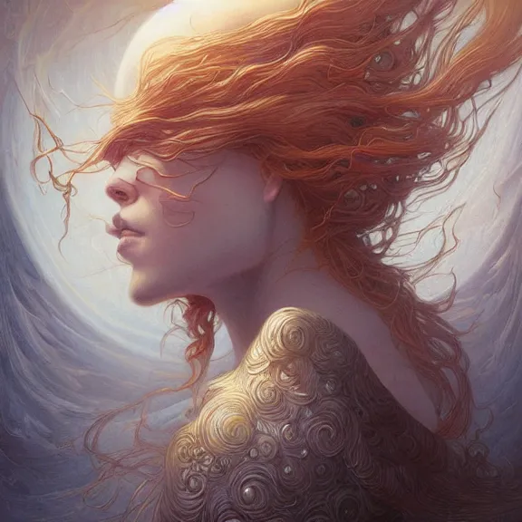 Image similar to a highly detailed beautiful portrait in the style of jean delville and in the style of peter mohrbacher.