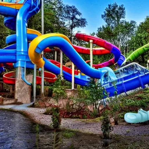 Image similar to a haunted waterpark