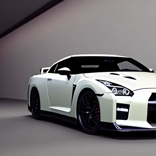 Image similar to a 2 0 4 3 nissan gt - r, product photo, epic lighting, octane render