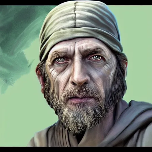 Prompt: stunning digital painting of a jedi master, highly realistic, highly detailed