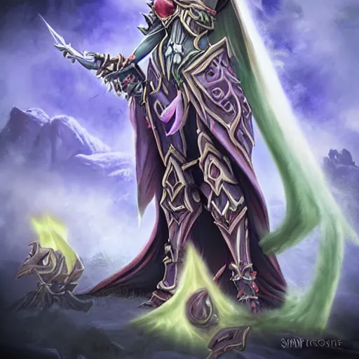 Image similar to Sylvanas, hearthstone art