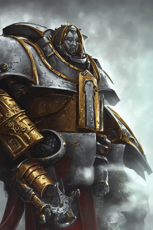 Image similar to armor portrait heros warhammer 4 0 k horus heresy fanart - the primarchs emperor by johannes helgeson animated with vfx concept artist & illustrator global illumination ray tracing hdr fanart arstation zbrush central hardmesh 8 k octane renderer comics stylized