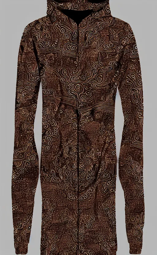 Prompt: batik hoodie pattern, dark brown, trendsetter, fashion of the year, fiction, stability, intricate, elegant, 8 k, uhd, justify, artstation, concept art, matte, sharp focus, illustration, consistent, highly detailed object content, proportional object content