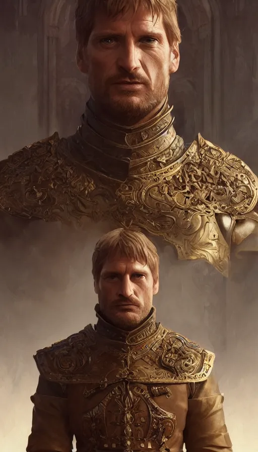 Image similar to sir jamie lannister , intricate, highly detailed, digital painting, artstation, concept art, smooth, sharp focus, illustration, Unreal Engine 5, 8K, art by artgerm and greg rutkowski and alphonse mucha