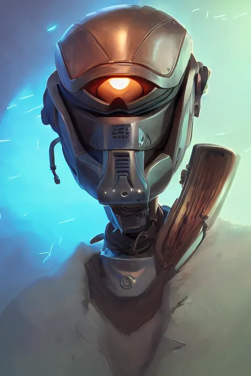 Image similar to epic mask helmet robot ninja portrait stylized as fornite style game design fanart by concept artist gervasio canda, behance hd by jesper ejsing, by rhads, makoto shinkai and lois van baarle, ilya kuvshinov, rossdraws global illumination radiating a glowing aura global illumination ray tracing hdr render in unreal engine 5