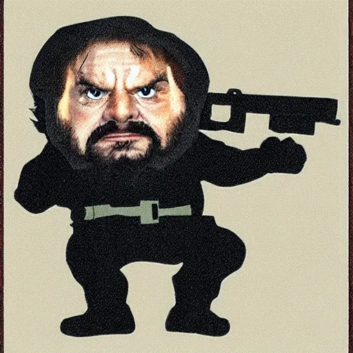 Image similar to danny devito as solid snake from metal gear solid