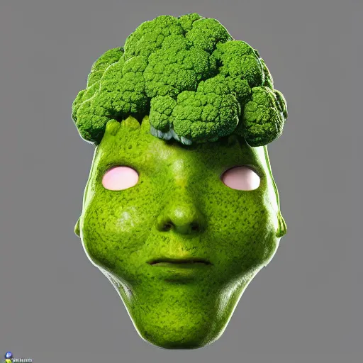 Image similar to [ broccoli ]!! has an elizabeth olsen face, trending on zbrush, unreal engine 5, cgsociety contest winner, intricate, detailed, 4 k quality, concept art
