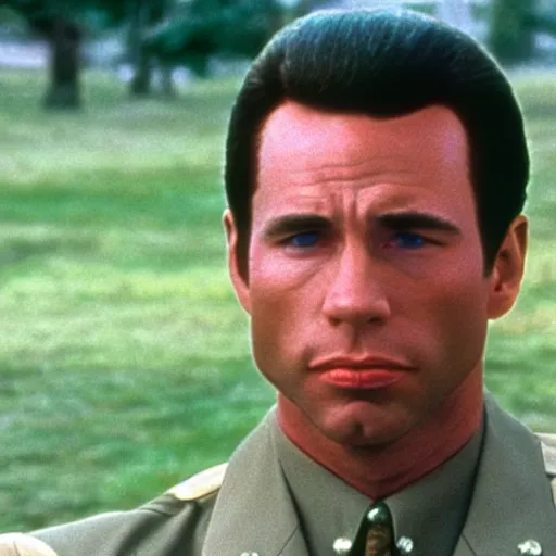 Prompt: A still of John Travolta as Forrest Gump. Extremely detailed. Beautiful. 4K. Award winning.